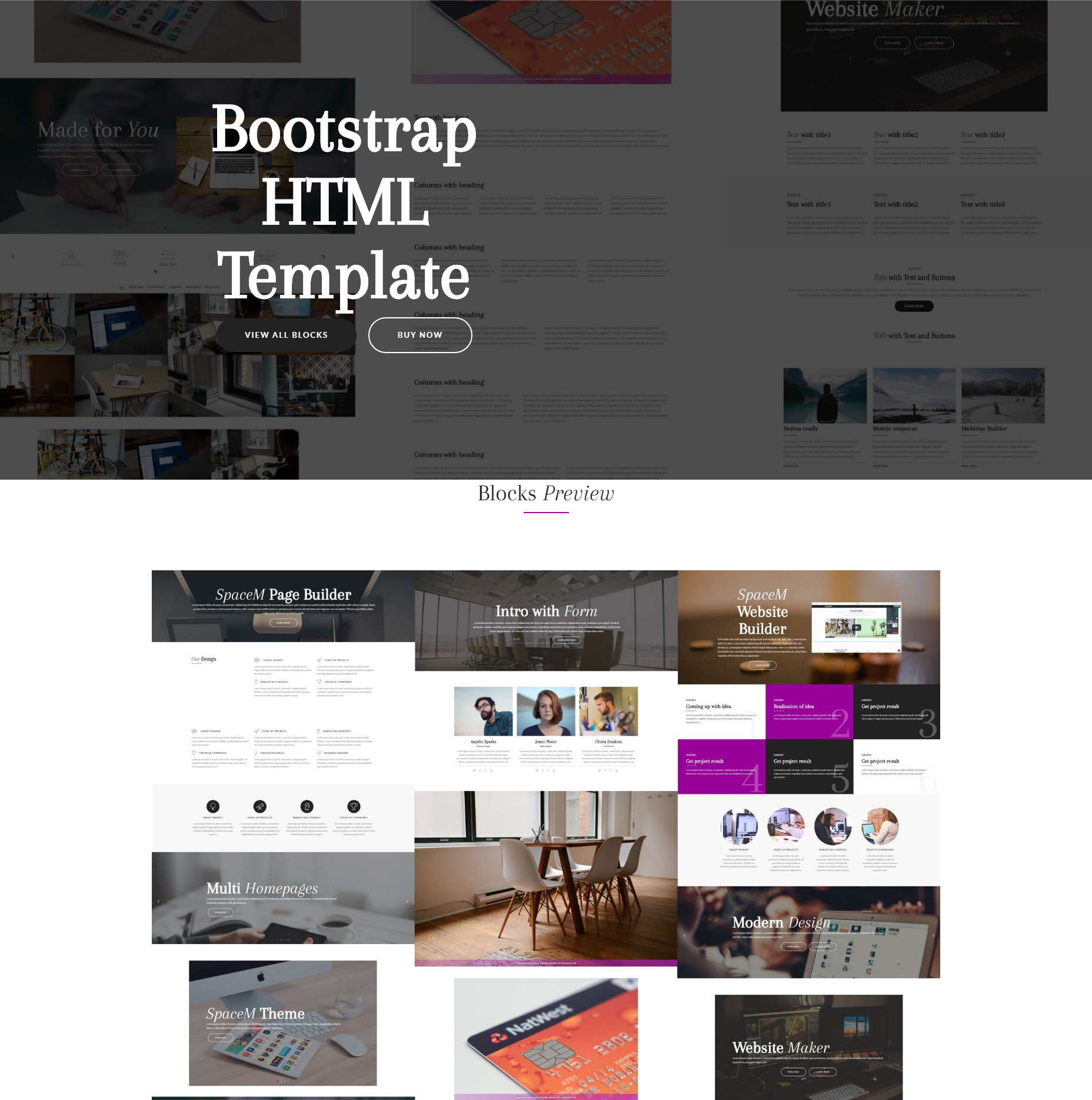 HTML Bootstrap SpaceM Templates