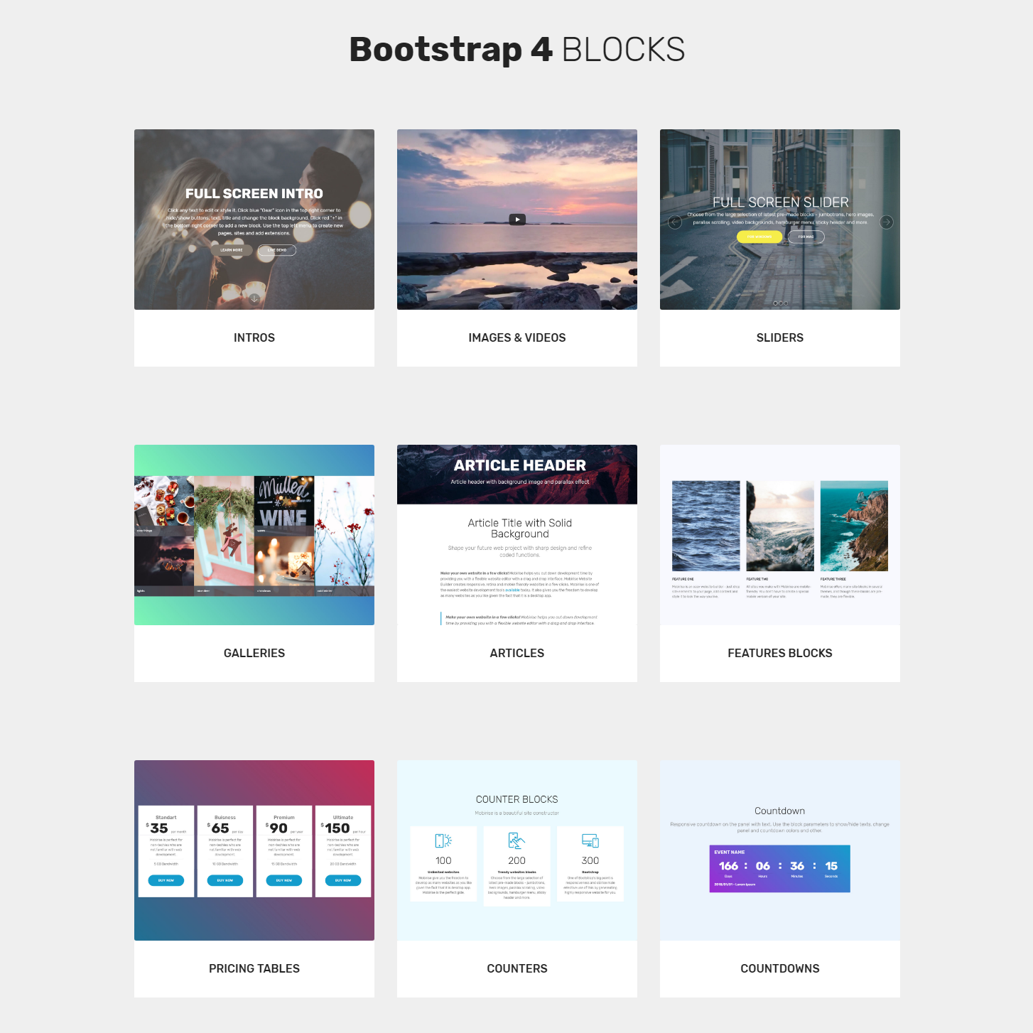 Free Bootstrap Blocks Templates