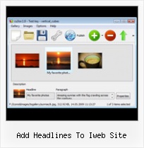 Add Headlines To Iweb Site Widget Flash Flickr