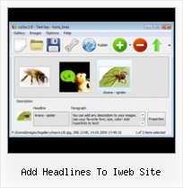 Add Headlines To Iweb Site Scroll For Gallery Flash Cs4