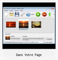 Dans Votre Page Flash Horizontal Accordion Text