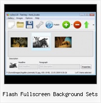 Flash Fullscreen Background Sets Horizontal Image Ticker Flash