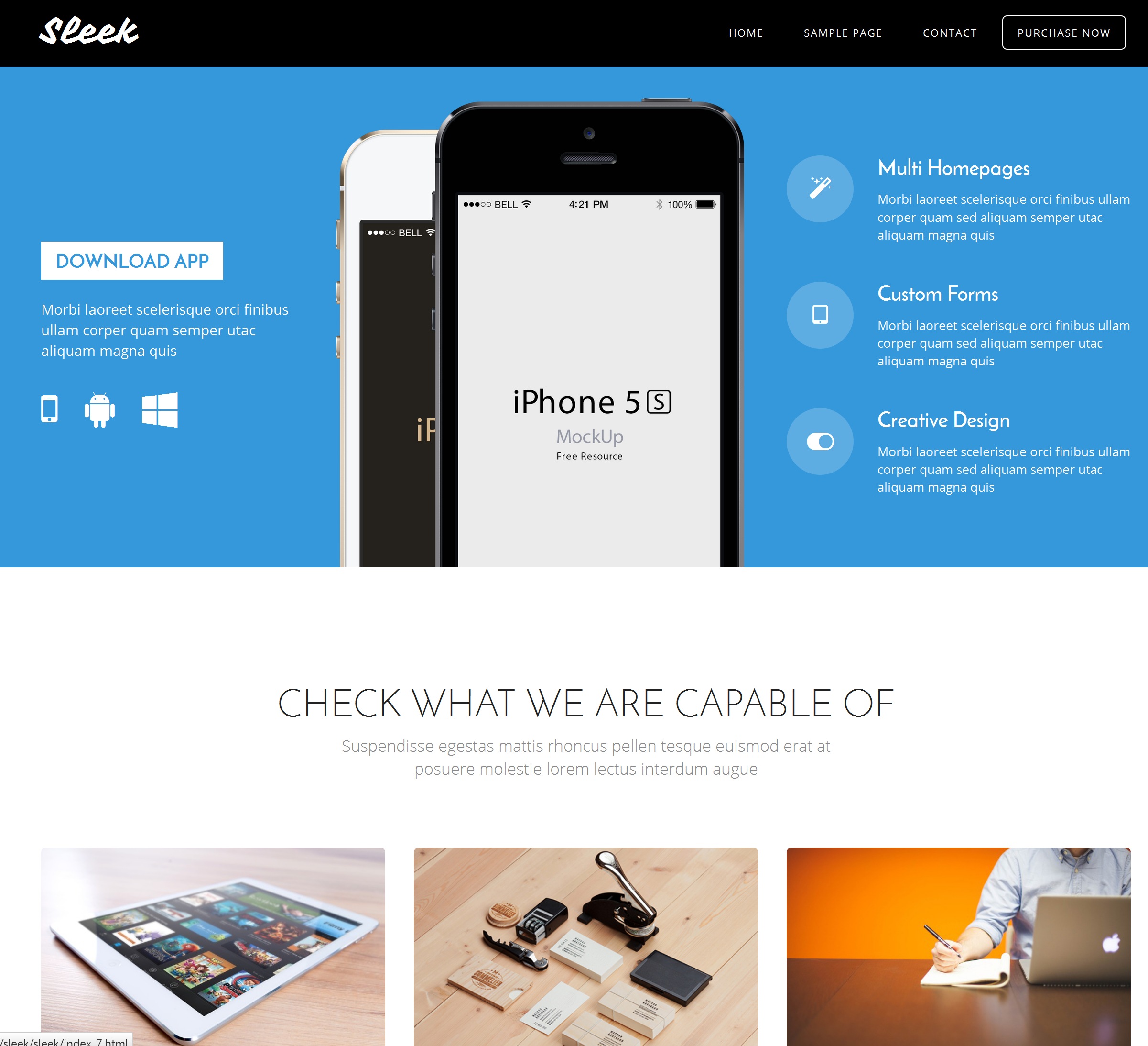 CSS3 Bootstrap App Theme