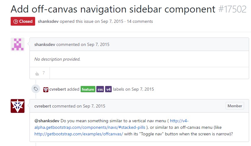  Bring in off-canvas navigation sidebar  element