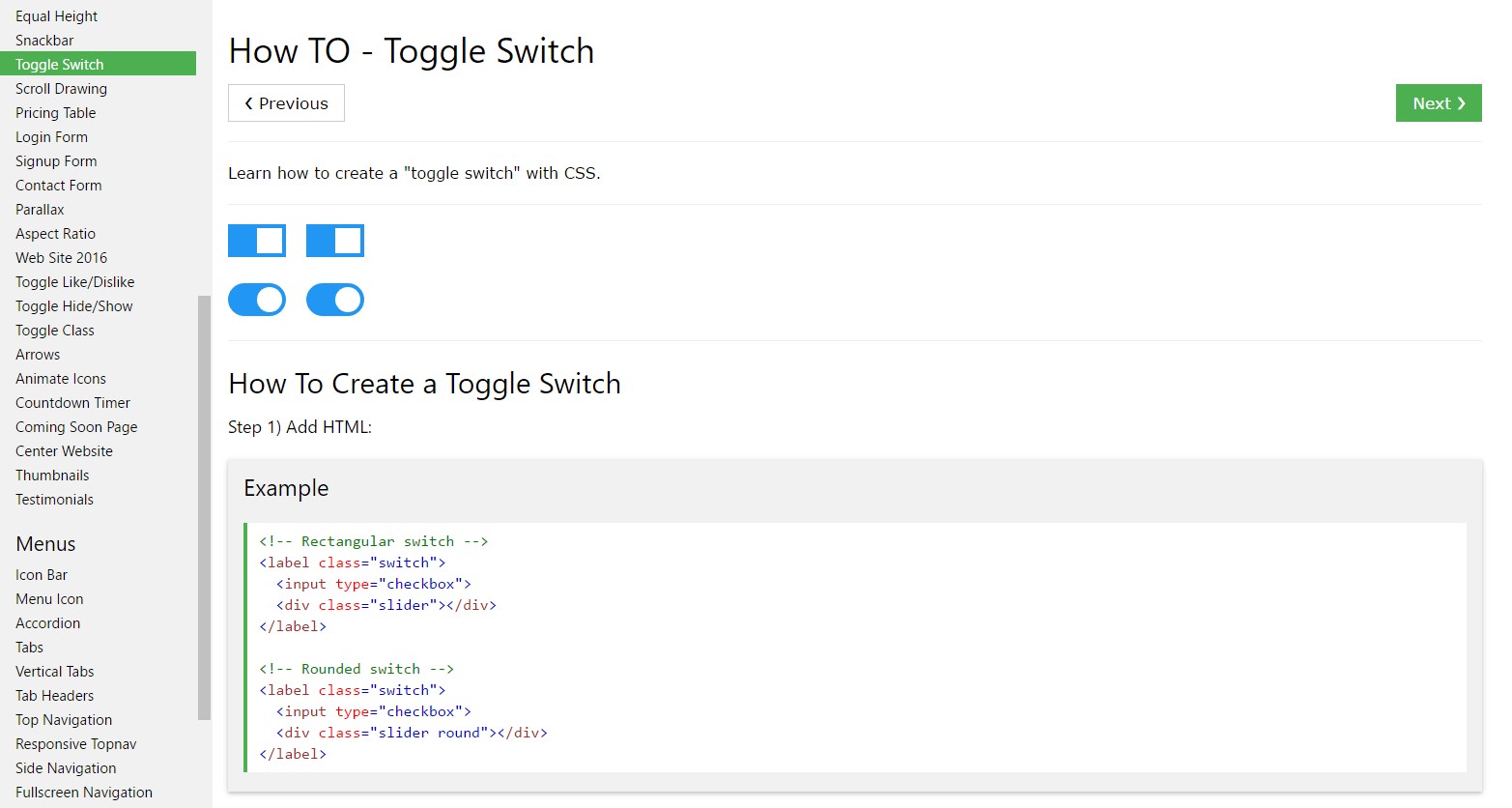  The ways to  develop Toggle Switch
